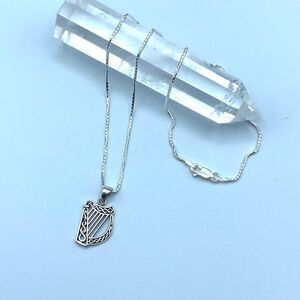 Harp Sterling Silver Necklace